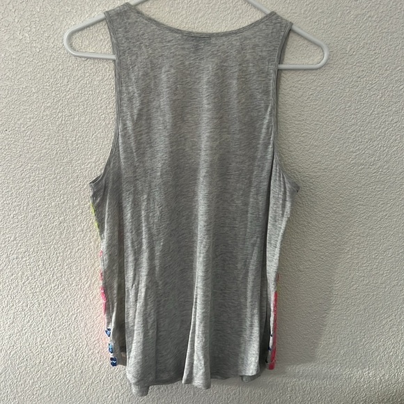 EXPRESS • Neon Sequin Aztec Multi Color Racerback Tank Top - Picture 2 of 5